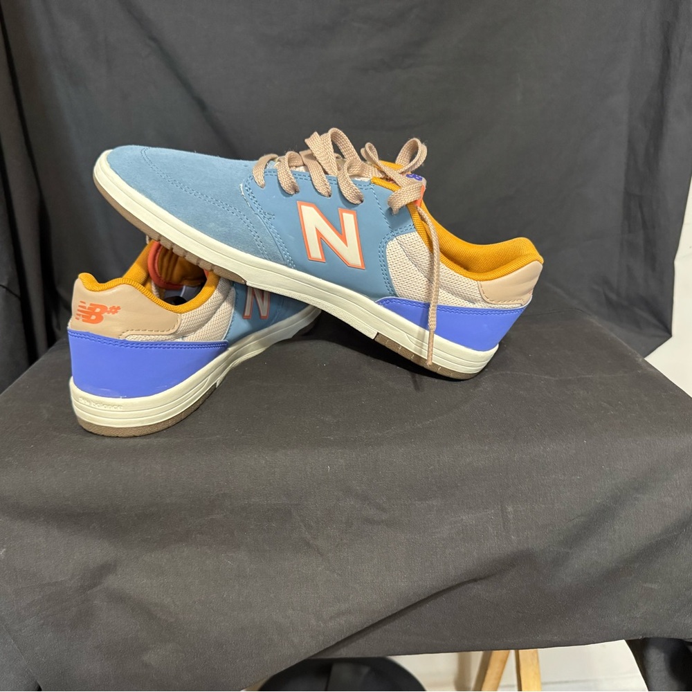 New Balance Men's Blue and Orange Sneakers - Picture 5 of 8